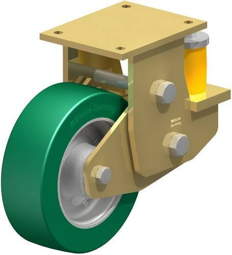 Blickle Bockrolle BSFE-GST 252K gefedert, Rad-Durchmesser: 250 mm, Tragfähigkeit: 1400 kg, Farbe: Silber/Grün/Mehrfarbig - Bild 1