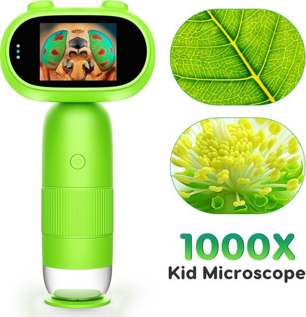Hayve Digitalmikroskop, Handmikroskop, mit 5,1 cm IPS-Bildschirm, 1000 x, PC-Ansicht - Bild 1