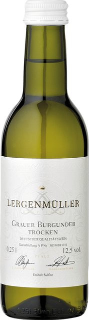 Lergenmüller Weißwein Grauburgunder, Pfalz, 2025, trocken, 0,25 l - Bild 1