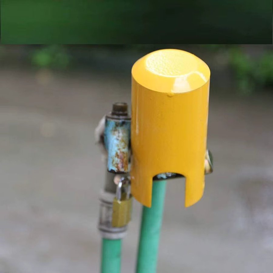 Abschließbares Wasserhahn-Schloss für den Garten in Gelb zur Diebstahlsicherung von Außenwasserhähnen - Bild 2