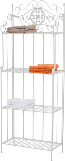 TPFGarden Standregal Florenz aus Metall in Weiß, H 175,0 cm x B 66,0 cm x T 32,0 cm - Bild 1