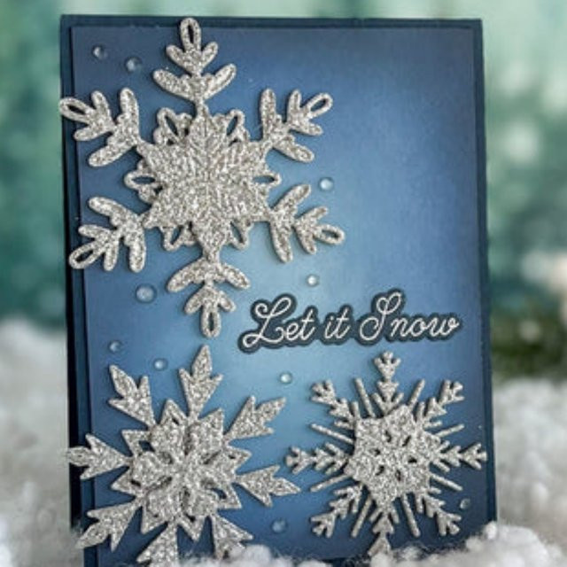 WORLD OF ICE AND SNOW Weihnachtsdekorationen Metall-Stanzformen in Silber zum Basteln und für Scrapbooking - Bild 1