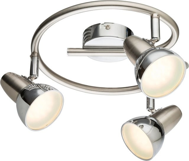 Globo LED-Spot 3er Rondell CAPPUCCINO in Chrom Nickel matt mit warmweißem Licht und verstellbarem Reflektor - Bild 1