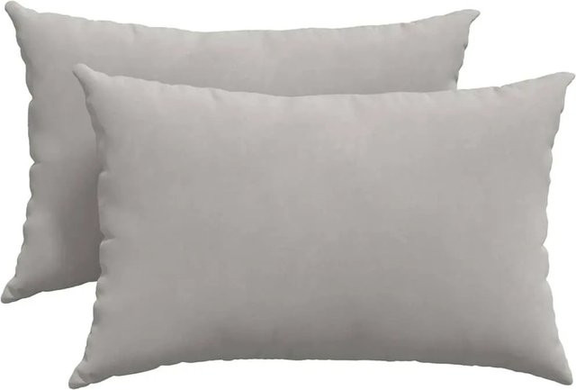 2er-Set vidaXL Sofakissen aus Stoff in Hellgrau, B/H: 60 x 40 cm - Bild 1