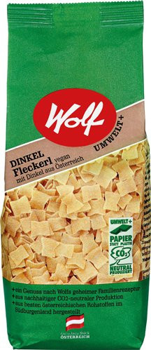 Wolf Dinkel Fleckerl vegan 500 g - Bild 1