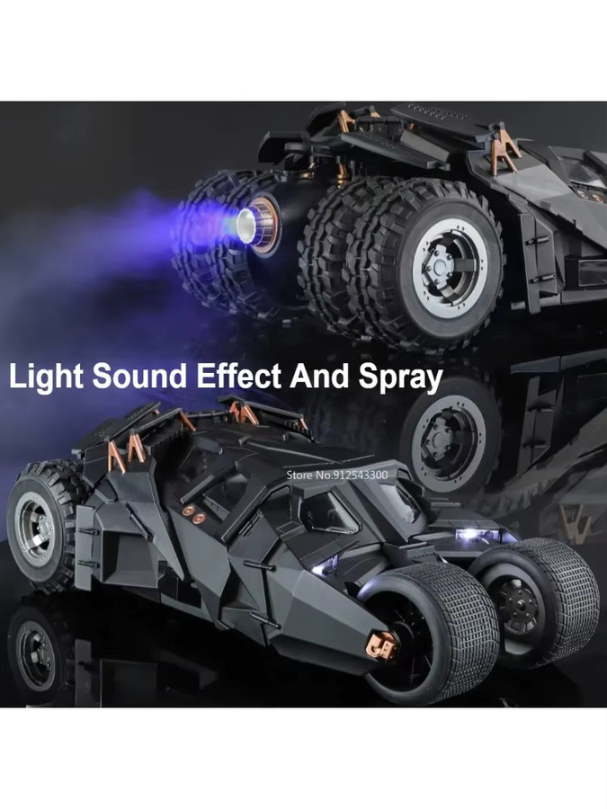 BXA Batmobile Modellauto, 1:18, mit Sound, Licht, Schiebefunktion und Sprühfunktion - Bild 5