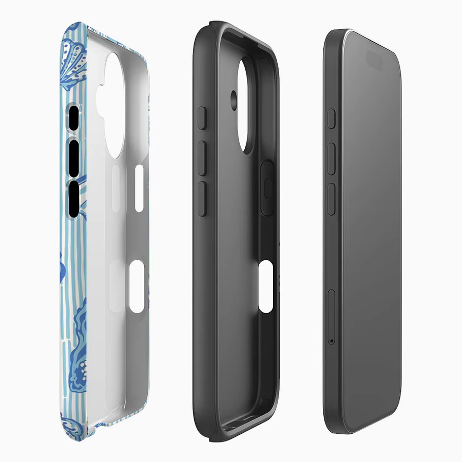 Potdemiel Handyhülle Coastal Shell Charm für iPhone 17 16 15 14 13 12 Pro Max Plus mit doppelschichtiger Rückseite in Blau - Bild 2