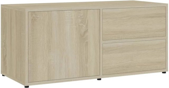 vidaXL TV-Schrank im klassischen Stil aus Holzwerkstoff in Braun und Beige, B/T/H: 80 x 34 x 36 cm - Bild 1