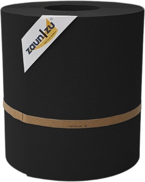 zaun zu Sichtschutzstreifen Premium Maxi für Doppelstabmatten, Schwarz, Höhe: 24 cm, Länge: 26 m - Bild 1