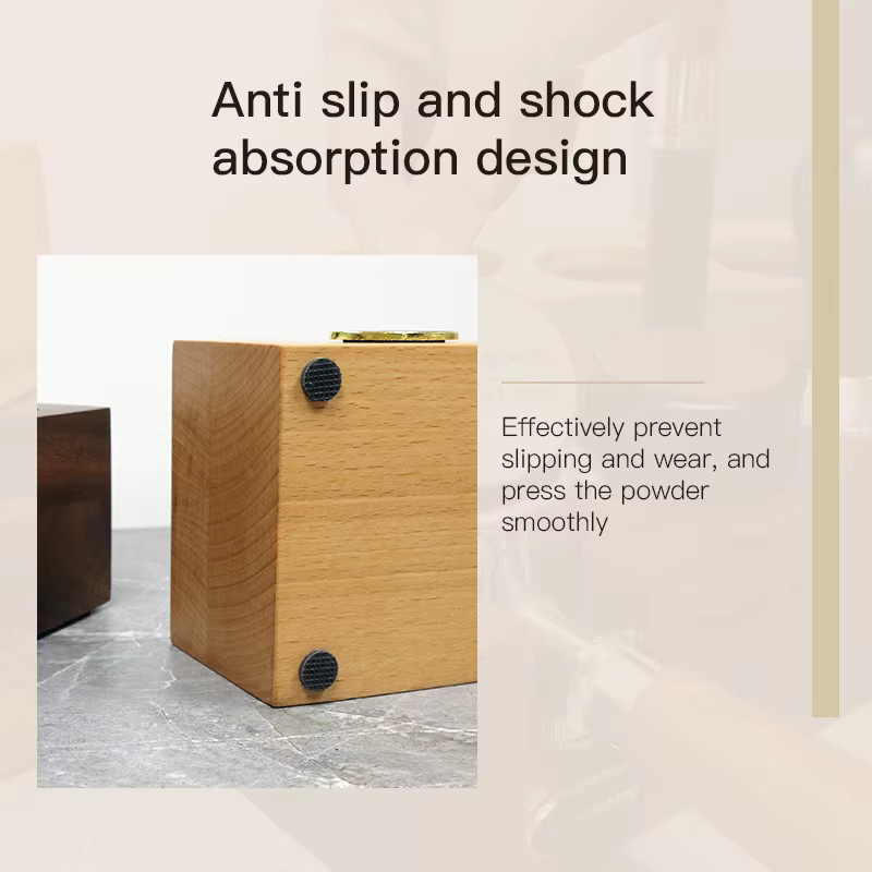 Kaffee Stampfstation aus Holz in Braun für Delonghi und Barista Maker, passend für Espresso Siebträger mit 51mm, 54mm oder 58mm - Bild 4