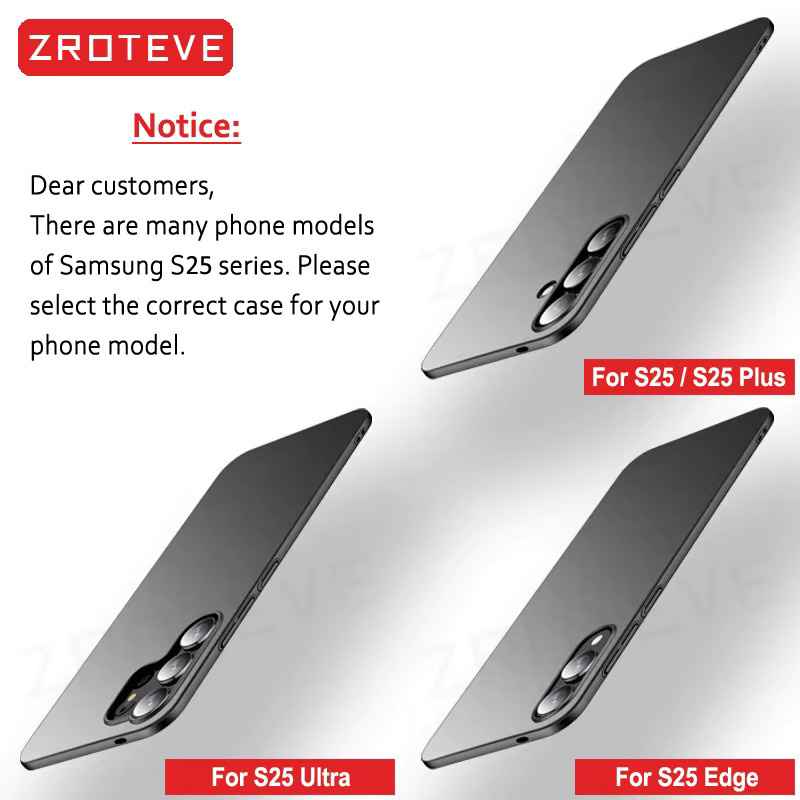 Zroteve Schutzhülle aus hartem PC in Matt-Optik für Samsung Galaxy S26 Ultra S25 S24 S23 S22 S21 5G in Schwarz oder Grau - Bild 2