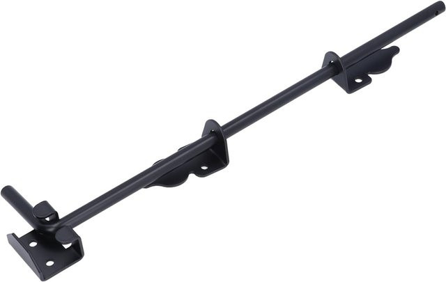 Shoemst Hochleistungs-Fallriegel aus Stahl in Schwarz Matt, 18 Zoll Torbodenriegel für Holzzäune und Metalltore - Bild 1