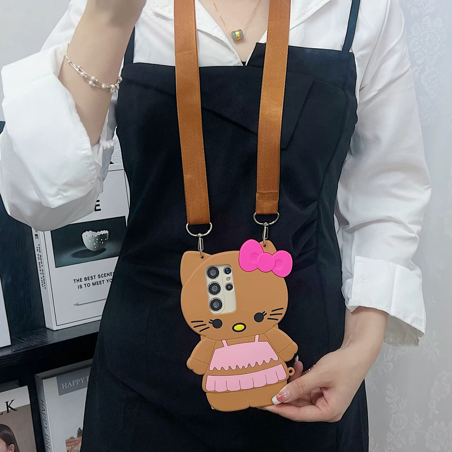 Sanrio Hello Kitty Schutzhülle aus TPU für Samsung Galaxy S26 Ultra S25 S24 S23 S22 Plus FE A57 A37 A56 A36 A55 in Schwarz und Mehrfarbig - Bild 4