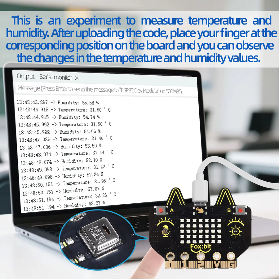 Keyestudio STEM Fox:bit Esp32 Entwicklungsboard, mit Bluetooth, Wi-Fi, USB-C - Bild 6