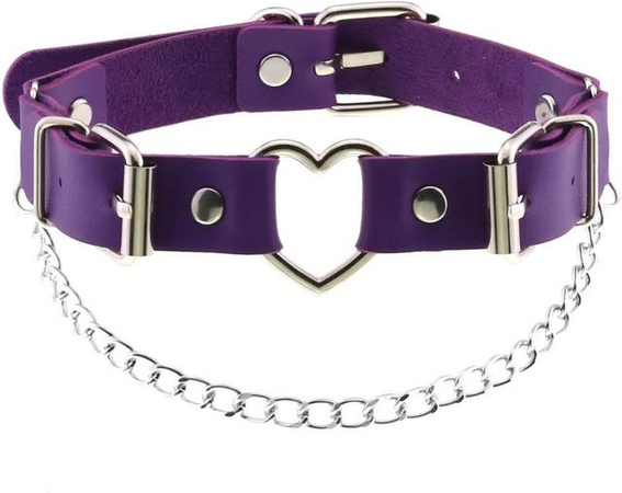 Schwarzer Herz-Choker Halskette, Mädchen, Blue