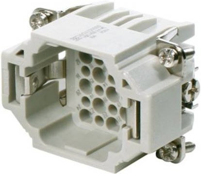 Weidmüller Stifteinsatz RockStar HDC HDD 24 + PE in Weiß zum Crimpen - Bild 1