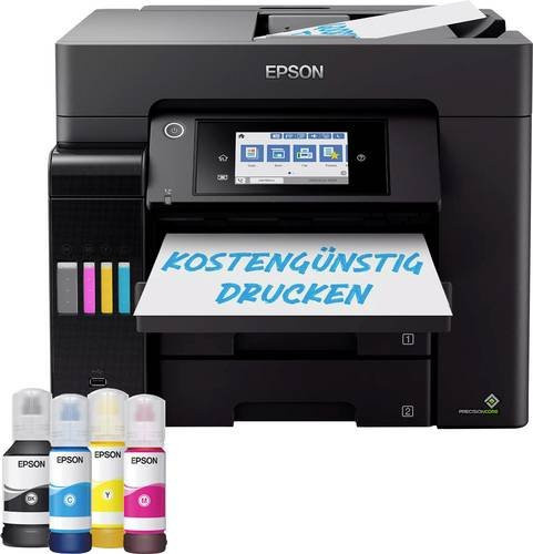 Epson EcoTank ET-5855 Multifunktionsdrucker Tintenstrahl Farbe A4 mit Drucken, Scannen, Kopieren und Faxen, Tintentank-System, USB, WLAN und Ethernet - Bild 1