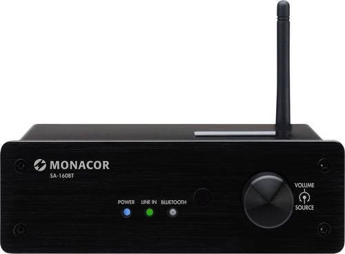 Monacor SA-160BT Stereo-Verstärker in Schwarz mit Bluetooth und NFC - Bild 1