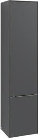 V&B Hochschrank Subway 3.0 in Graphitgrau mit Glasfachböden und offenen Regalfächern, B/T/H: 40 x 36,2 x 171 cm - Bild 1
