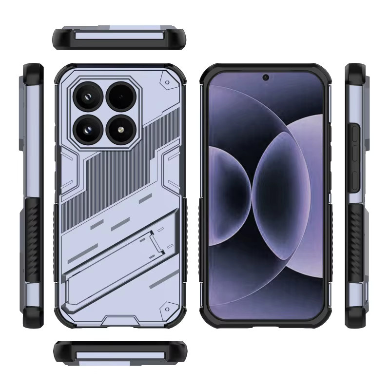 Stoßfeste Schutzhülle mit Ständer für Xiaomi 17 in Blau - Bild 3