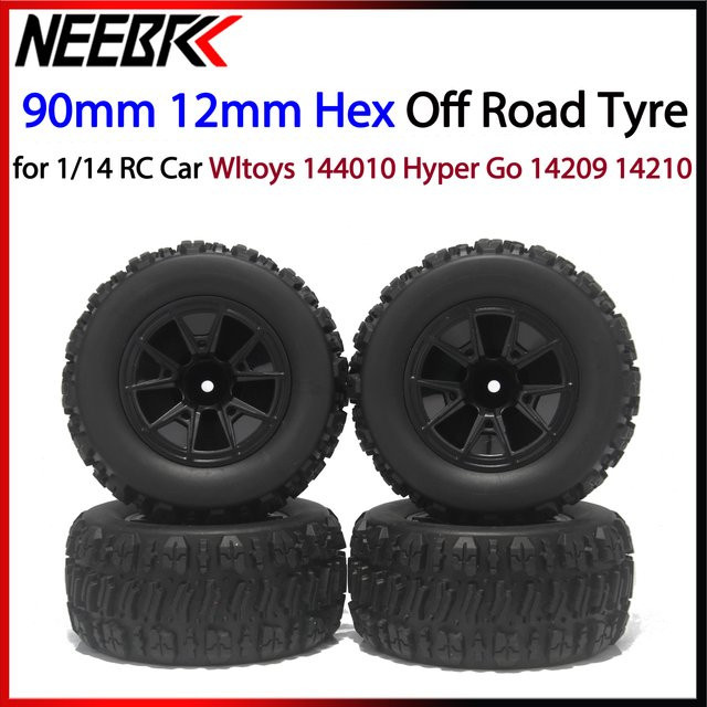 NeebRC Off Road Buggy Rad Monster Truck Gummireifen, 4-teiliges Set, 1:14 - Bild 1