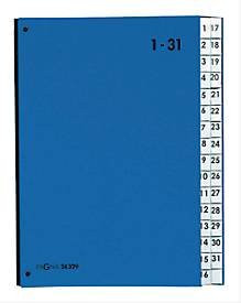 PAGNA Pultordner Color mit 31 nummerierten Fächern aus Polypropylen in Blau und Grau für A4 und Überformate - Bild 2