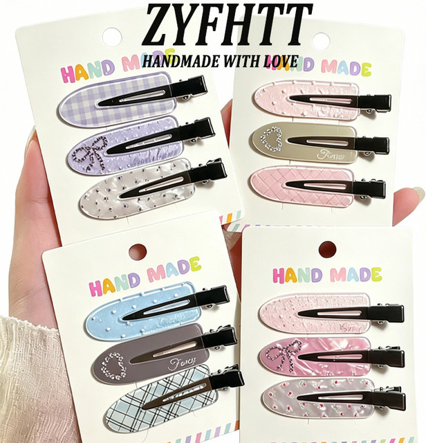 ZYFHTT Haarspangen-Set, Schleife, Herz, Polka Dots, Karomuster, Damen, Mädchen - Bild 1