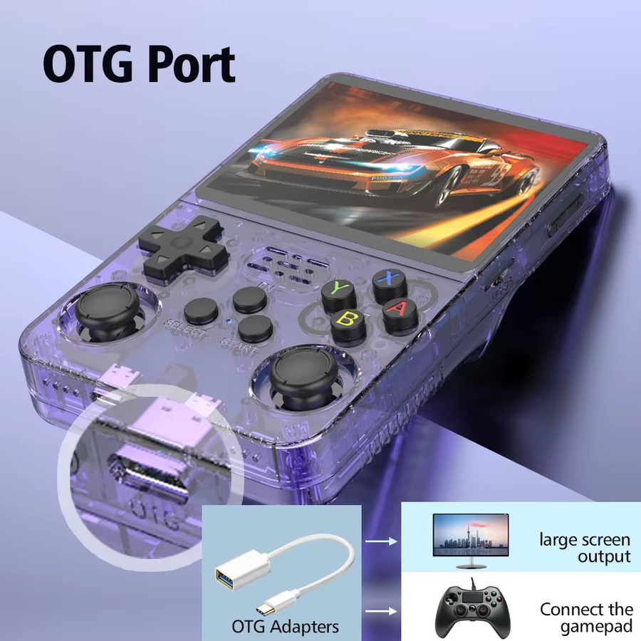 BOYHOM Retro Handheld-Videospielkonsole R35s Pro mit 3,5 Zoll IPS-Bildschirm und Linux-System in Orange - Bild 5