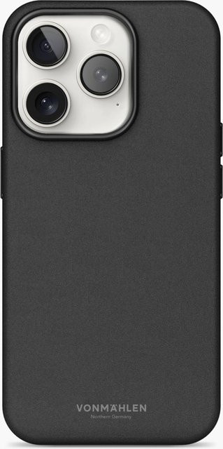 Vonmählen Like Leather Case MagSafe kompatible Schutzhülle für iPhone 16 Pro Max in Schwarz - Bild 1