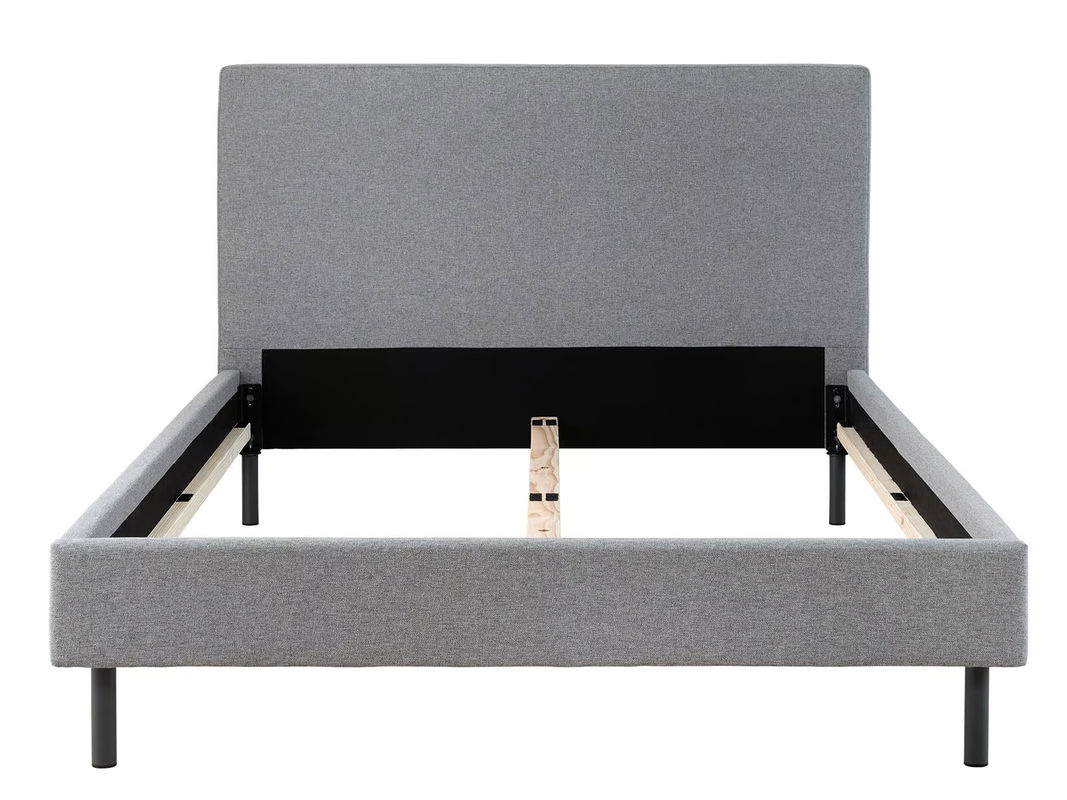 Nisco Slate Polsterbett in Grau mit minimalistischem Stoffdesign, B/T/H: 140 x 200 cm - Bild 2