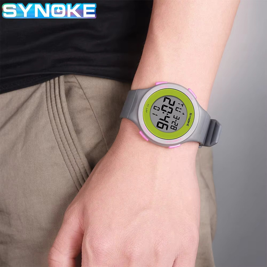 SYNOKE Digitaluhr, Chronograph, Schwarz, Kunststoff, Silikon, Herren - Bild 3