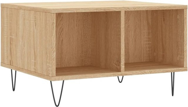 vidaXL Couchtisch Modell 1 in Sonoma-Eiche und Braun aus Holzwerkstoff und Metall, B/T/H: 60 x 50 x 36,5 cm - Bild 1