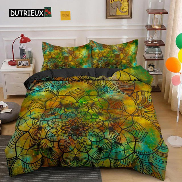 3-teiliges Boho-Bettwäscheset mit Kissenbezug von Binchi Outdoor Product in Multicolour, Material Polyester, Breite: 155 cm, Länge: 215 cm - Bild 1
