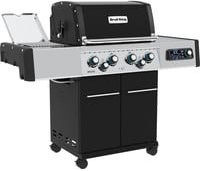 Broil King Gasgrill Regal Q 490 IR in Schwarz und Silber mit Seitenbrenner, Rotisserie und Rollwagen - Bild 1