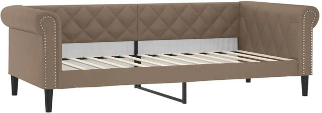 vidaXL Tagesbett in Cappuccino-Braun aus Kunstleder mit Polsterrahmen, B/T/H: 80 x 200 x 68 cm - Bild 1