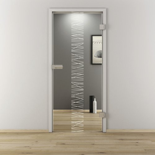 NOVADOORS Glasdrehtür NOVA 549, glänzend, transparent, H: 197,2 cm, B: 83,4 cm, T: 33,1 cm - Bild 1
