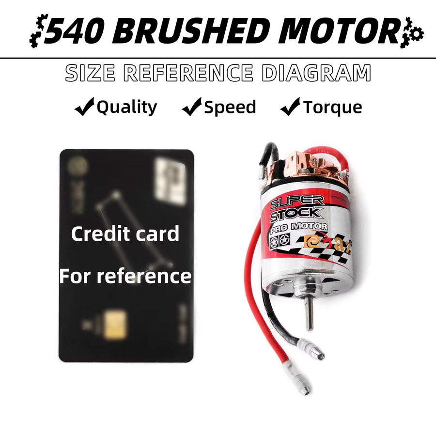 RCXAZ Bürstenmotor 12T-40T & 60A Wasserdichtes ESC-Kombiset für 1/10 RC Crawler - Bild 2