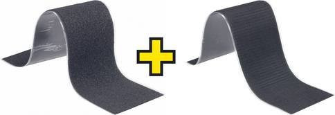FASTECH Klettband zum Aufkleben mit Hotmelt-Haftung, Schwarz, Länge: 5000 mm, Breite: 50 mm, 1 Paar - Bild 1