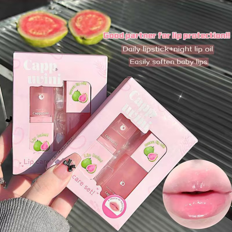 Cappuvini Lip Balm und Lip Oil Set, Unisex, für empfindliche Lippen - Bild 2