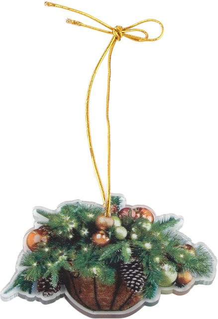 CosyHome Weihnachtsbaum Anhänger Korb aus Acryl in Beige - Bild 1
