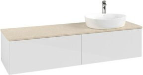 V&B Waschtischunterschrank Antao ohne Frontstruktur in Weiß lackiert, B/T: 160 x 50 cm - Bild 1