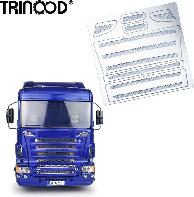 TRINOOD Metal Grille Mesh Front Face Intake Grille Cover Scania 1/14 - Bild 1