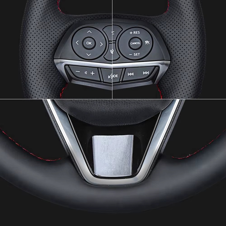 GNUPME Lenkradabdeckung aus echtem Wildleder Leder in Schwarz für BMW M Sport Modelle G30 G31 G32 G20 G21 G14 G15 Avant mit Anti-Slip Funktion - Bild 3