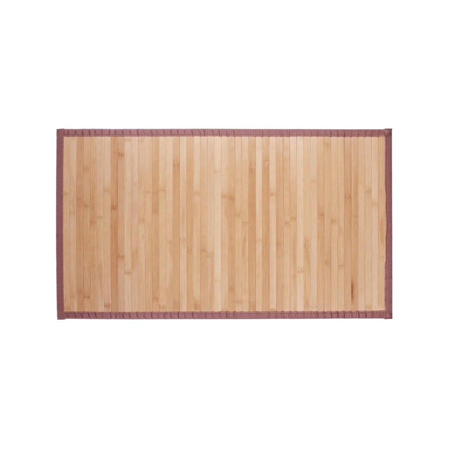 Relaxdays Bambusmatte aus Bambus und Polyester in Braun und Beige, rutschhemmend, B: 45 cm, L: 80 cm - Bild 2