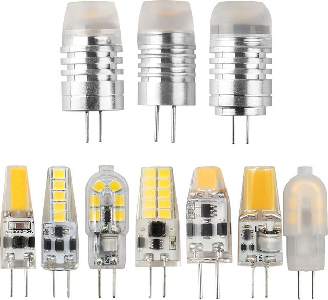 2er Set G4 Mini LED Kristall-Lampen für Kronleuchter, 12V, Warmweiß, Ersatz für 20W Halogenlampen - Bild 1