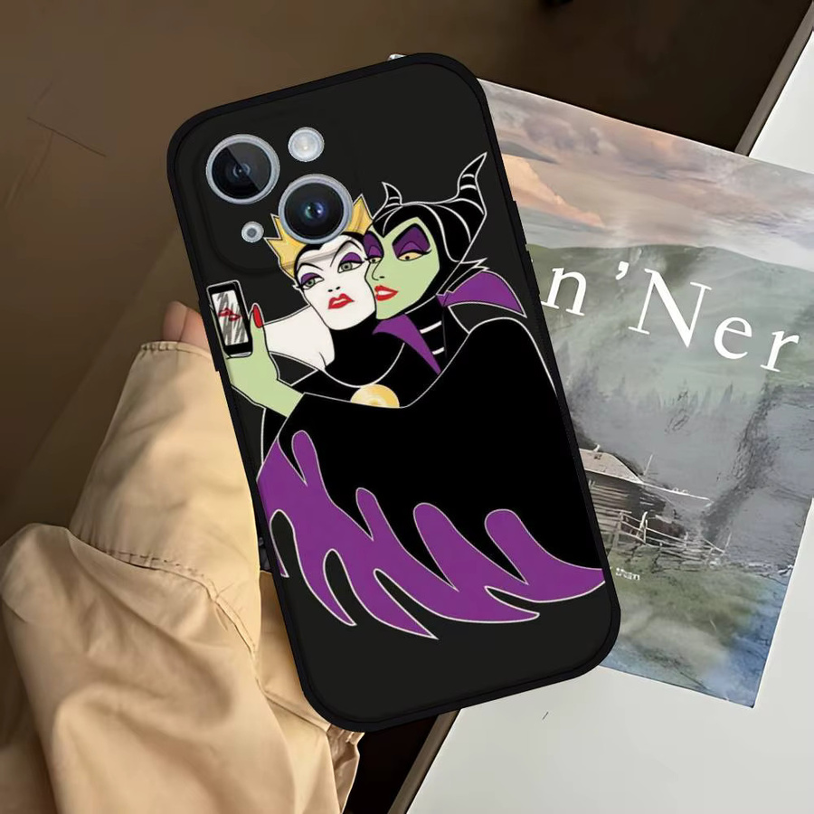Grimhildies Maleficent Selfie Silikon Handyhülle für Apple iPhone 17 16 15 14 13 12 11 Pro Max Mini X Xs XR in Schwarz - Bild 3