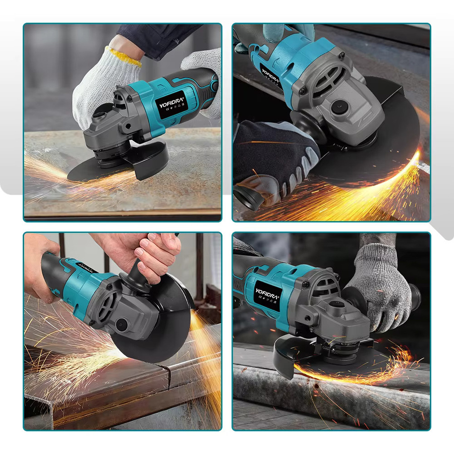 YOFIDRA Bürstenloser Winkelschleifer 125 mm mit 3 Gängen, kabellose Schleifmaschine für Makita LXT Akkus zur Holzbearbeitung und zum Schneiden - Bild 6