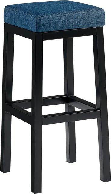 CLP Barhocker Taylor gepolsterter Barstuhl mit schwarzem Metallgestell, Sitzhöhe: 83 cm - Bild 1