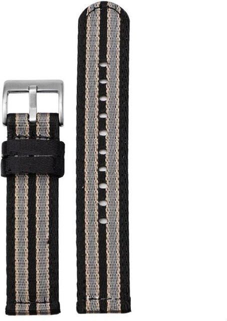 qinband Uhrenarmband, Textil/NATO, Schwarz, Unisex, 20mm - Bild 1