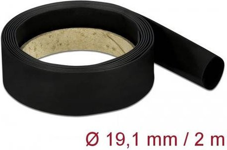 Delock 20669 Schrumpfschlauch Schwarz Durchmesser: 19,1 mm Schrumpfrate 4:1 - Bild 1